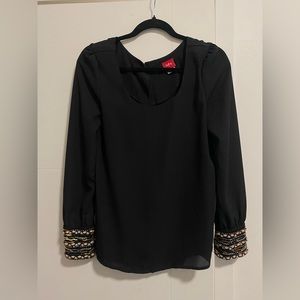Buckle black blouse